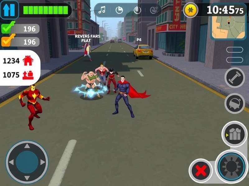 Chennai City Heroes gameplay screenshot showing superhero action in Chennai streets